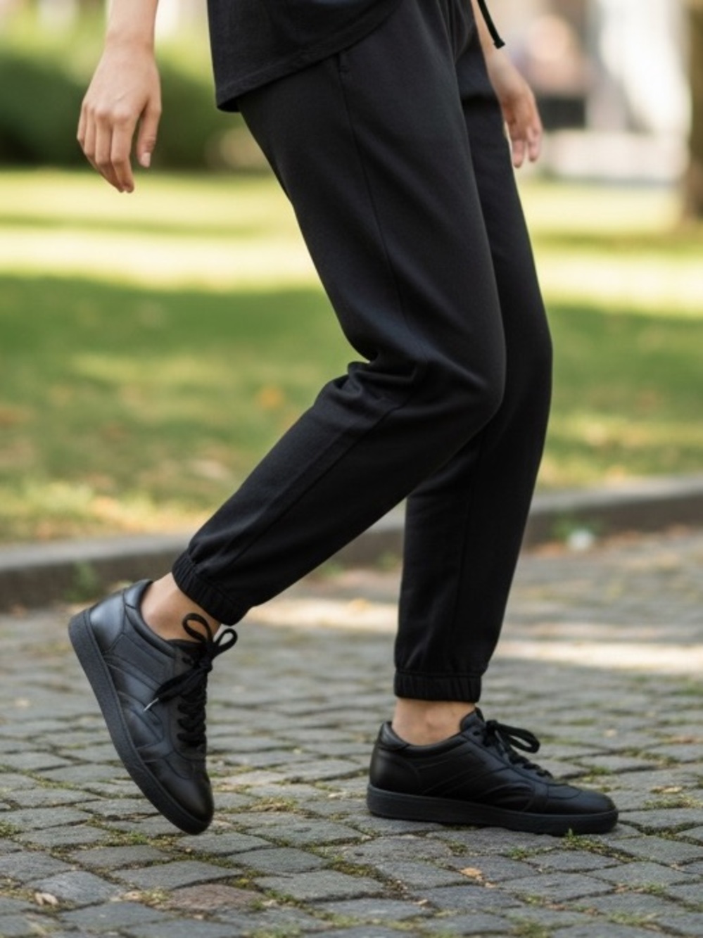 Proenza Schouler Black Leather Track Sneakers